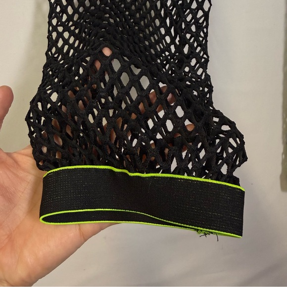 Hot & Delicoius Women Black Mesh Pants Medium Grunge Whimsigoth Party Y2K Goth - Picture 4 of 6